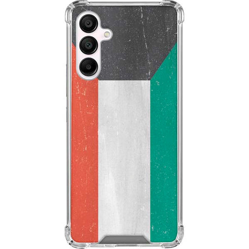 Kuwait Flag Distressed Galaxy A16 5G Clear Case