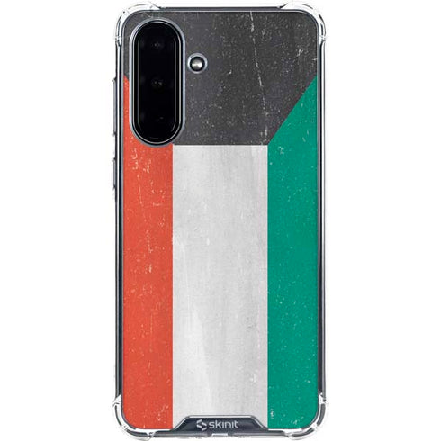 Kuwait Flag Distressed Galaxy A36 5G Clear Case
