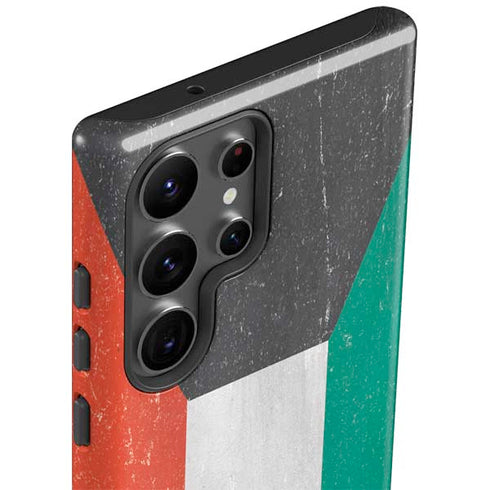 Kuwait Flag Distressed Galaxy S23 Ultra Pro Case