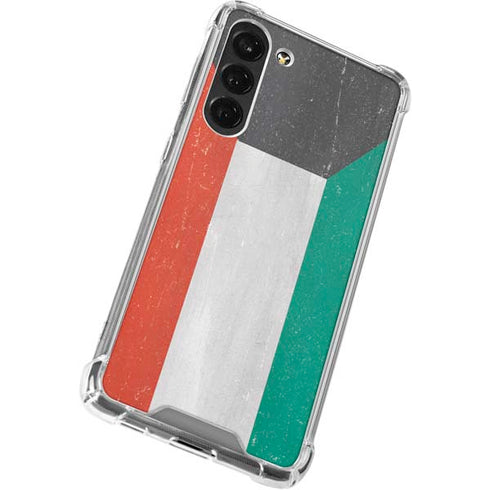 Kuwait Flag Distressed Galaxy S24 FE Clear Case
