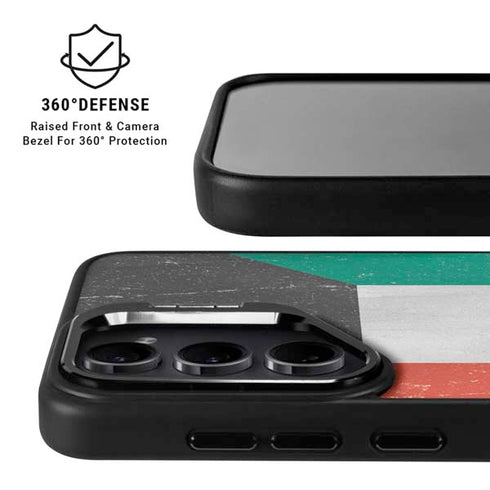 Kuwait Flag Distressed Galaxy S25 Kickstand Case