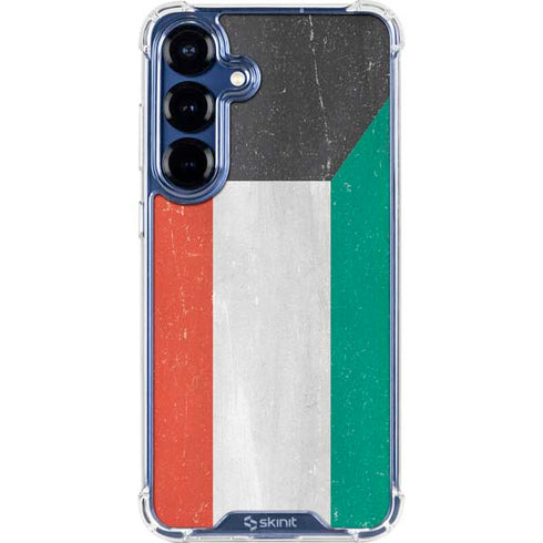 Kuwait Flag Distressed Galaxy S25 Plus Clear Case