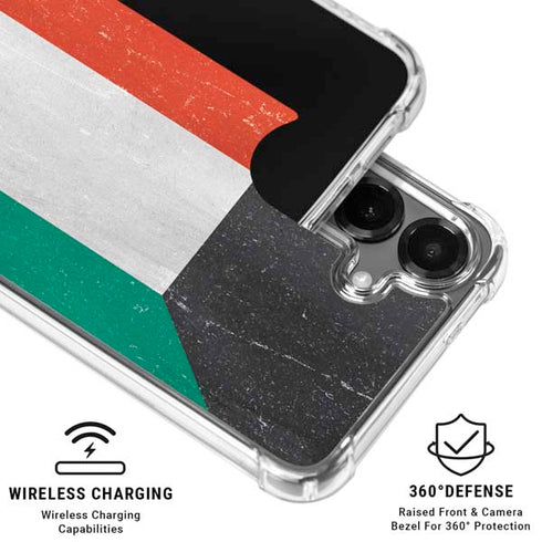 Kuwait Flag Distressed Galaxy S26 Clear Case