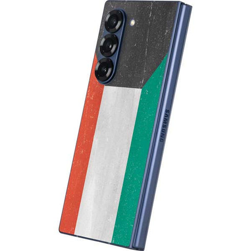 Kuwait Flag Distressed Galaxy Z Fold6 Skin