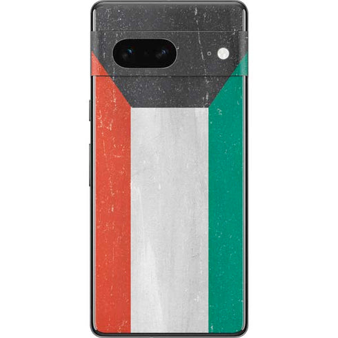 Kuwait Flag Distressed Pixel Skins