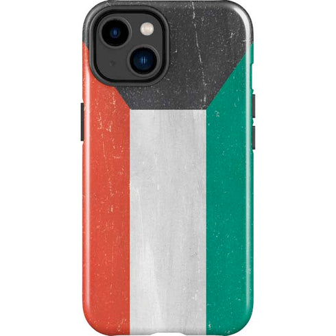 Kuwait Flag Distressed iPhone 15 Impact Case