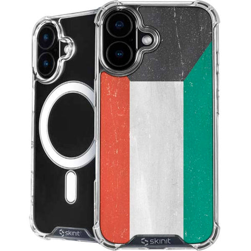 Kuwait Flag Distressed iPhone 16 Plus MagSafe Case