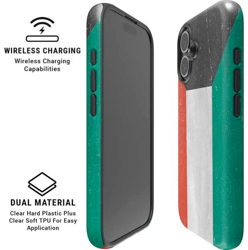 Kuwait Flag Distressed iPhone 16 Plus Magsafe Impact Case