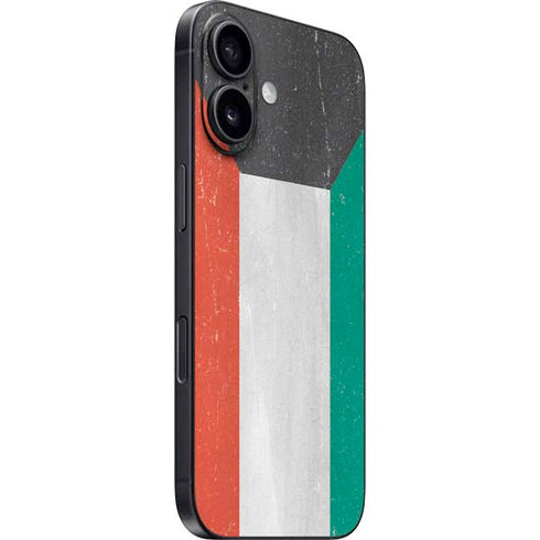 Kuwait Flag Distressed iPhone 16 Plus Skin