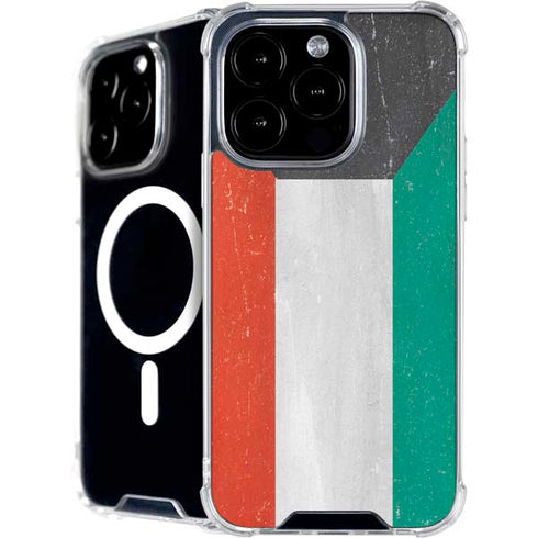 Kuwait Flag Distressed iPhone 16 Pro MagSafe Case