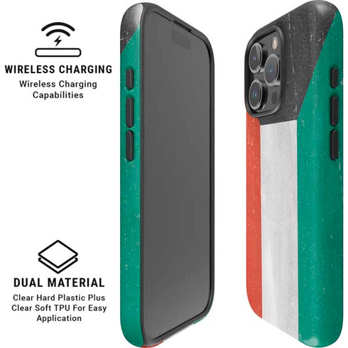 Kuwait Flag Distressed iPhone 16 Pro Magsafe Impact Case