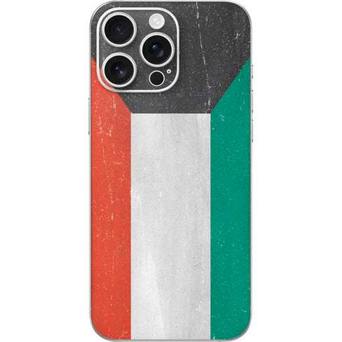 Kuwait Flag Distressed iPhone 16 Pro Max Skin