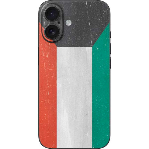 Kuwait Flag Distressed iPhone 16 Skin