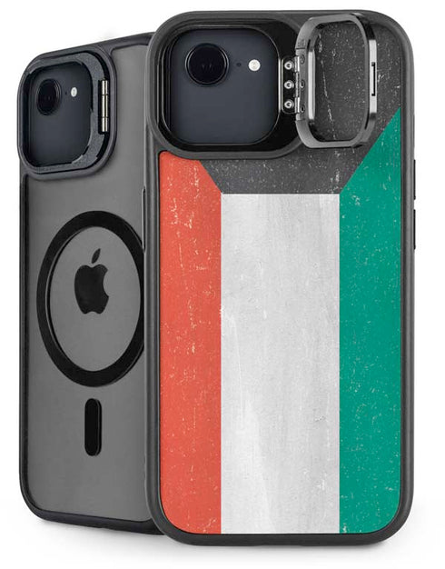 Kuwait Flag Distressed iPhone 16e Kickstand Case