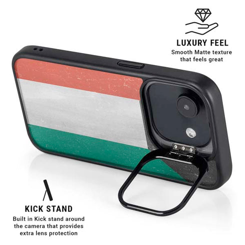 Kuwait Flag Distressed iPhone 16e Kickstand Case
