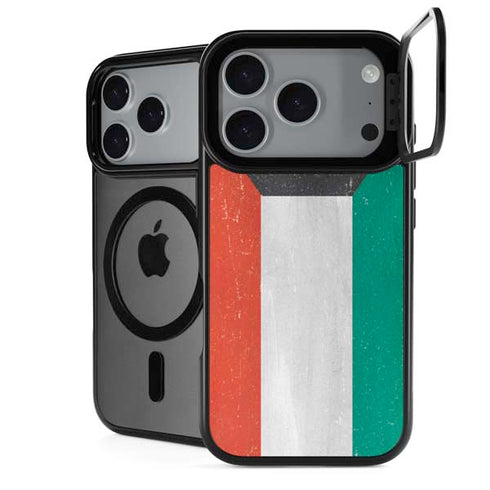Kuwait Flag Distressed iPhone 18 Pro Kickstand Case