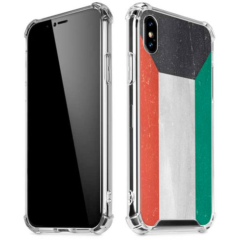 Kuwait Flag Distressed iPhone X/XS Clear Case