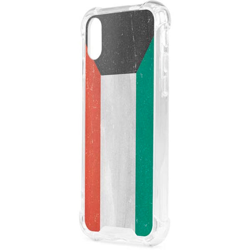 Kuwait Flag Distressed iPhone XS Clear Case