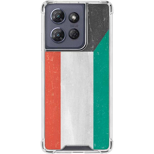 Kuwait Flag Distressed Moto G Play 5G (2025) Clear Case