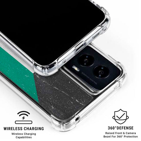 Kuwait Flag Distressed Moto G Power 5G (2024) Clear Case