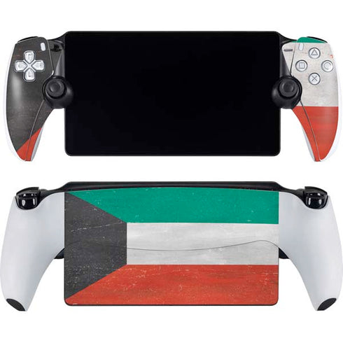 Kuwait Flag Distressed PlayStation Portal Remote Player Skin