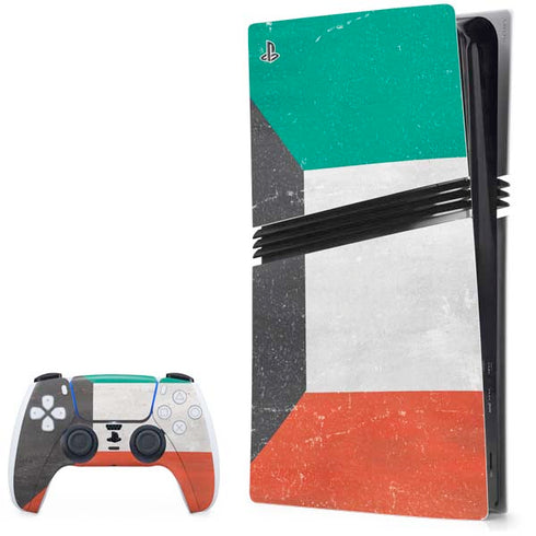 Kuwait Flag Distressed PlayStation PS5 Skins