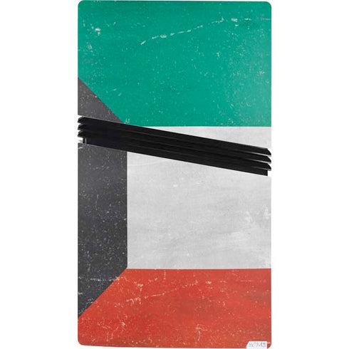 Kuwait Flag Distressed PS5 Pro Bundle Skin