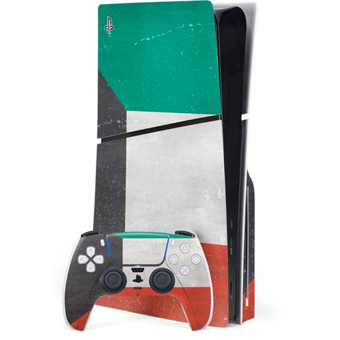 Kuwait Flag Distressed PlayStation PS5 Skins