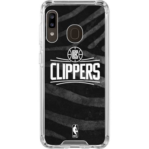 NBA LA Clippers Animal Print Galaxy A30 Clear Case