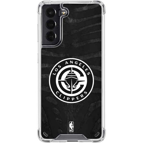 NBA LA Clippers Animal Print Galaxy S21 5G Clear Case