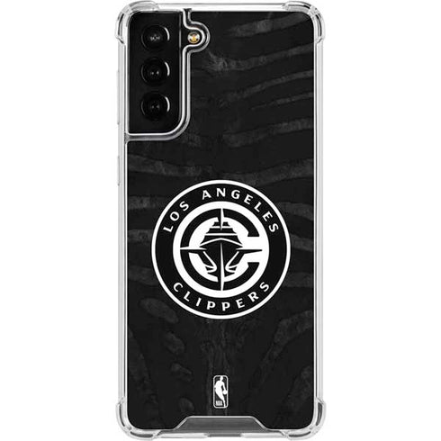 NBA LA Clippers Animal Print Galaxy S21 FE Clear Case