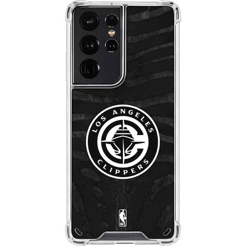 NBA LA Clippers Animal Print Galaxy S21 Ultra 5G Clear Case