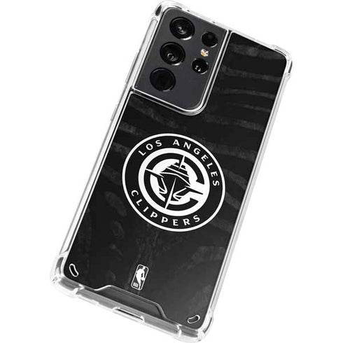 NBA LA Clippers Animal Print Galaxy S21 Ultra 5G Clear Case