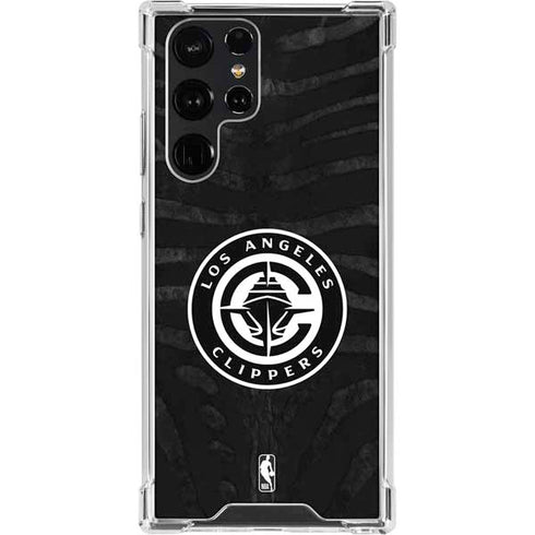 NBA LA Clippers Animal Print Galaxy S22 Ultra Clear Case