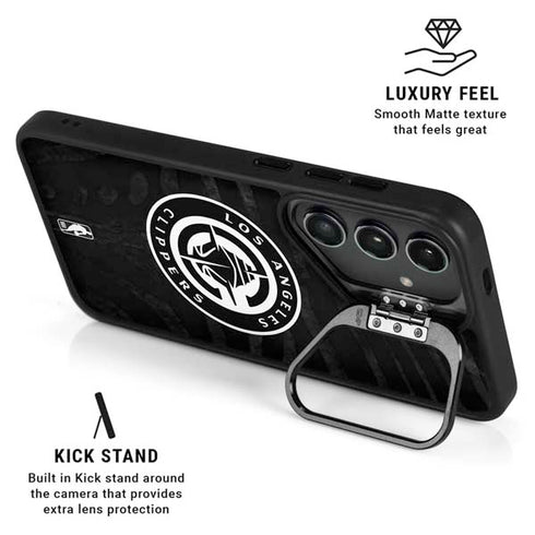 NBA LA Clippers Animal Print Galaxy S24 FE Kickstand Case