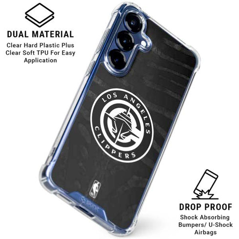 NBA LA Clippers Animal Print Galaxy S25 Clear Case