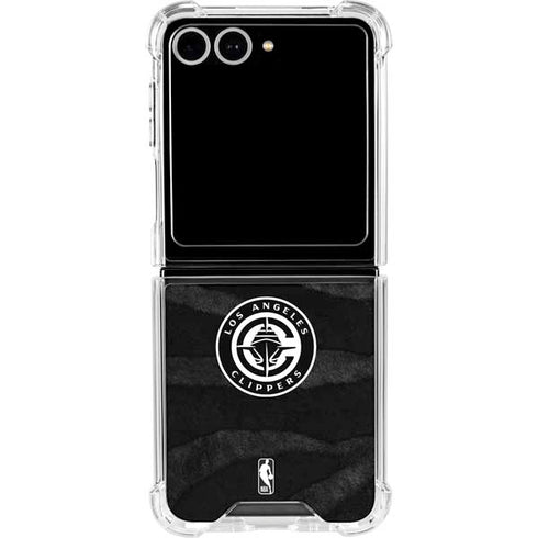 NBA LA Clippers Animal Print Galaxy Z Flip7 Clear Case