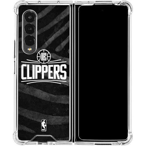 NBA LA Clippers Animal Print Galaxy Z Fold4 5G Clear Case