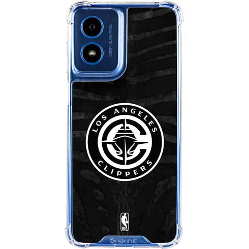 NBA LA Clippers Animal Print Moto G Play 4G (2024) Clear Case