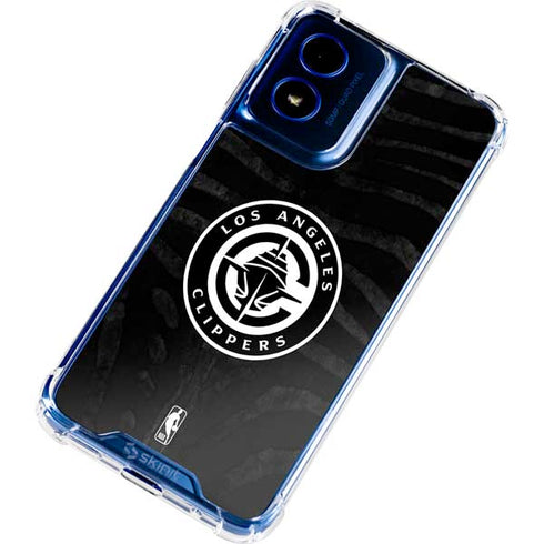 NBA LA Clippers Animal Print Moto G Play 4G (2024) Clear Case
