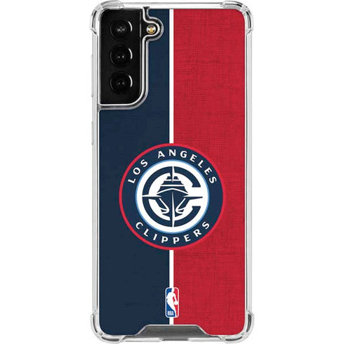 NBA LA Clippers Canvas Galaxy S21 FE Clear Case