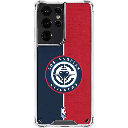 NBA LA Clippers Canvas Galaxy S21 Ultra 5G Clear Case