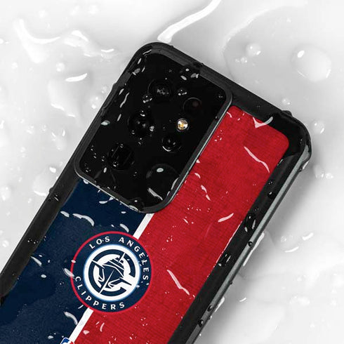 NBA LA Clippers Canvas Galaxy S24 Ultra Waterproof Case