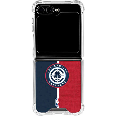 NBA LA Clippers Canvas Galaxy Z Flip5 5G Clear Case