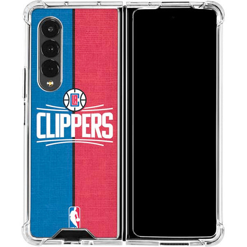 NBA LA Clippers Canvas Galaxy Z Fold4 5G Clear Case