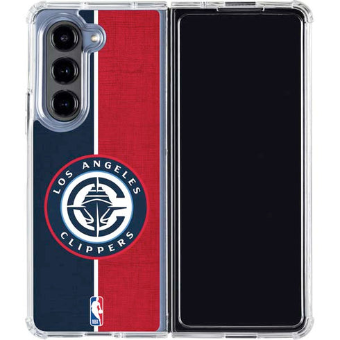 NBA LA Clippers Canvas Galaxy Z Fold5 5G Clear Case