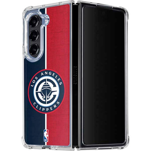 NBA LA Clippers Canvas Galaxy Z Fold5 5G Clear Case