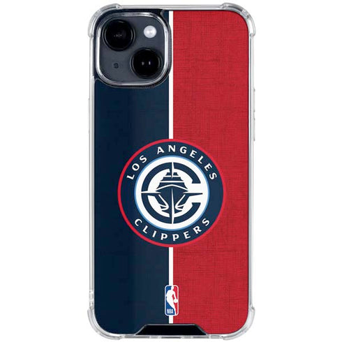 NBA LA Clippers Canvas iPhone 14 Plus Clear Case