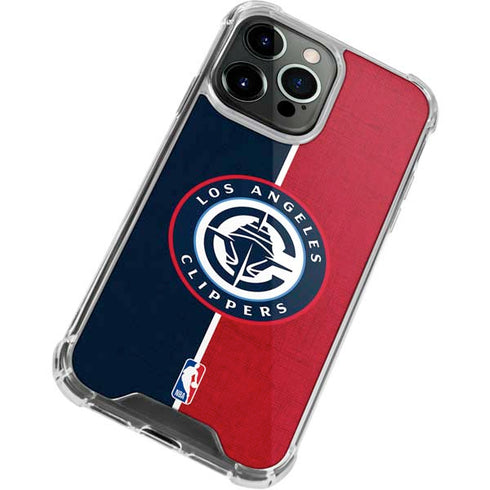 NBA LA Clippers Canvas iPhone 14 Pro Clear Case