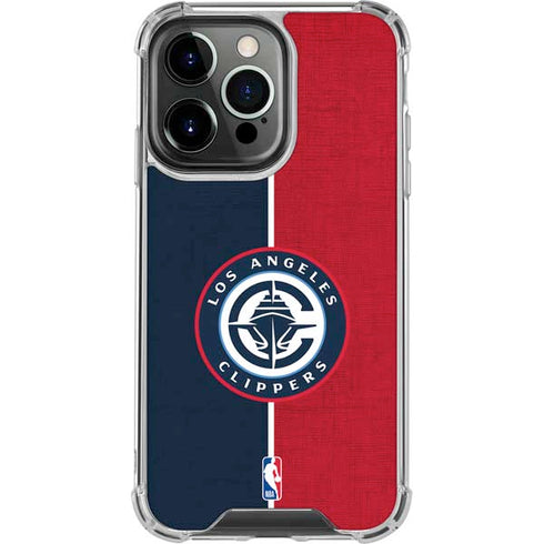 NBA LA Clippers Canvas iPhone 15 Pro Clear Case